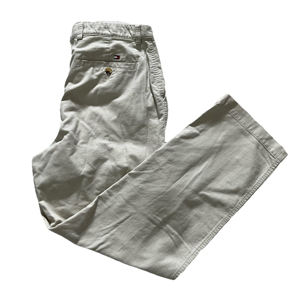 Tommy Hilfiger‎ Pants Men's 36x32 Classic Khaki Casual Prep Chinos Zipper